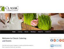 Tablet Screenshot of classiccateringevents.com